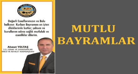 BAYRAMINIZI KUTLAR ESENLİKLER DİLERİM 