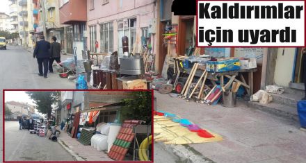 Kaldırımlar için uyardı 