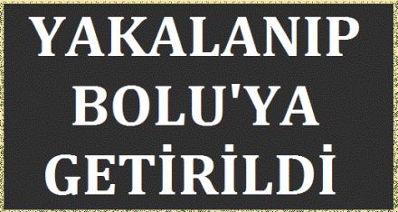 YAKALANIP BOLU YA GETİRİLDİ  