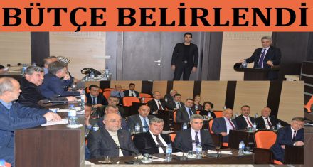 BÜTÇE BELİRLENDİ 