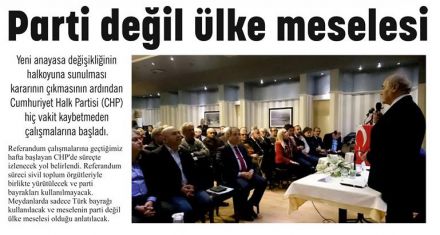 Parti değil ülke meselesi 
