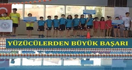 Yüzücülerden büyük başarı 
