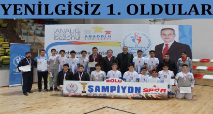 YENİLGİSİZ BİRİNCİ OLDULAR 