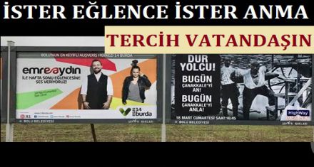 İSTER EĞLENCE İSTER ANMA