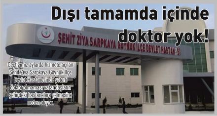 Dışı tamamda içinde doktor yok!