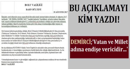 BU AÇIKLAMAYI KİM YAZDI!