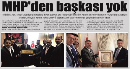 MHP'den başkası yok