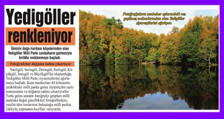 Yedigöller renkleniyor