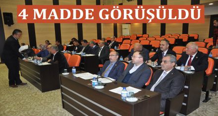 4 MADDE GÖRÜŞÜLDÜ 