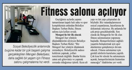 Fitness salonu açılıyor