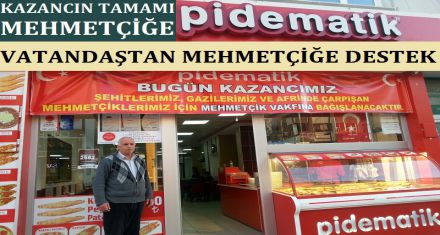 TÜM GELİRİNİ MEHMETÇİĞE BAĞIŞLADI 