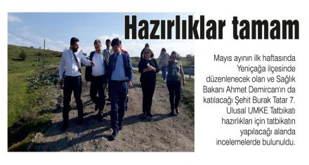 Hazırlıklar tamam 