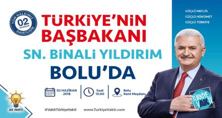 Başbakan Bolu'ya geliyor