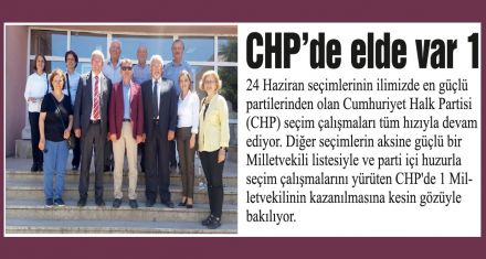 CHP'de elde var 1