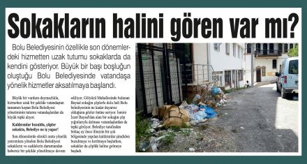 Sokakların halini gören var mı?