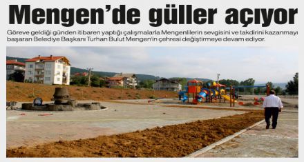 Mengen'de güller açıyor