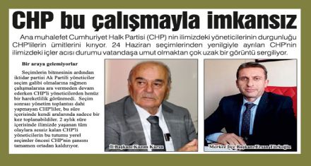 CHP bu kafayla olmaz!