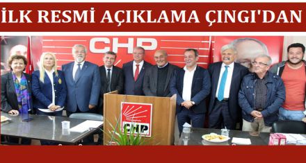 İLK RESMİ AÇIKLAMA ÇINGI'DAN