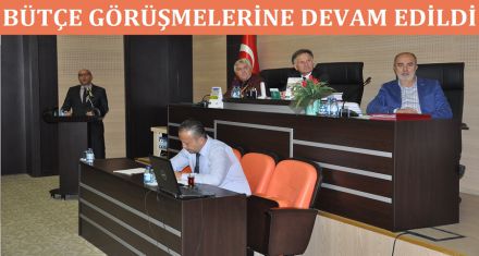 BÜTÇE GÖRÜŞMELERİNE DEVAM EDİLDİ 