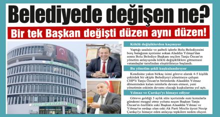Belediye de değişen ne?