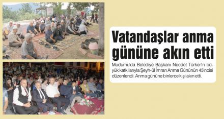Vatandaşlar anma gününe akın etti