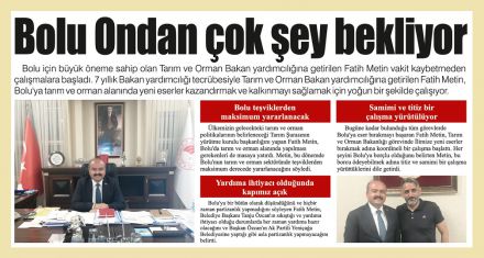Bolu bu şansı değerlendirmeli 