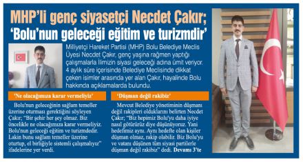 Bolu'nun geleceği sağlam temellere oturmalı 