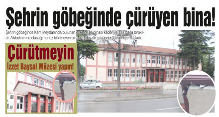 Şehrin göbeğinde çürüyen bina!
