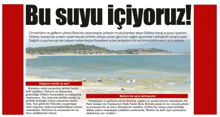 Bu suyu içiyoruz!
