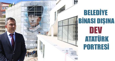 BOLU BELEDİYESİ DUVARINA ATATÜRK PORTRESİ ÇİZİLDİ