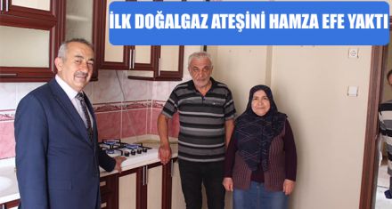 DÖRTDİVAN'DA İLK DOĞALGAZ YANDI