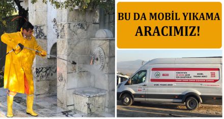 Bu da mobil yıkama aracımız!