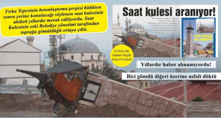 Saat Kulesini yola gömmüşler!
