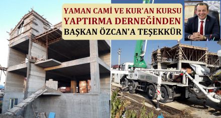 KUR'AN KURSU DERNEĞİNDEN BAŞKAN ÖZCAN'A TEŞEKKÜR