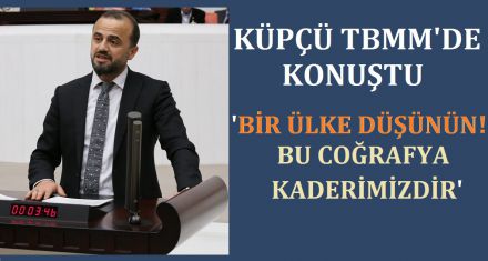 KÜPÇÜ KÜRSÜDEN SESLENDİ; ‘BİR ÜLKE DÜŞÜNÜN'