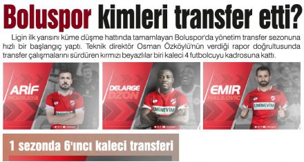 Boluspor kimleri transfer etti?