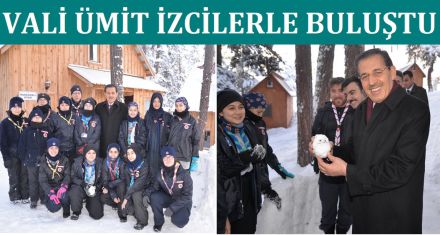 İZCİLERLE BULUŞTU 