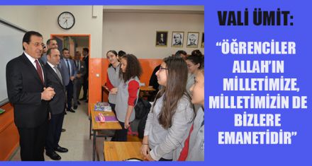 İLK DERS VALİ'DEN 