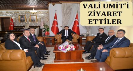 VALİ ÜMİT'İ ZİYARET ETTİLER 