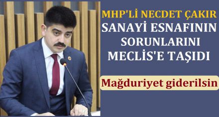 MHP'Lİ ÇAKIR SANAYİNİN SESİ OLDU