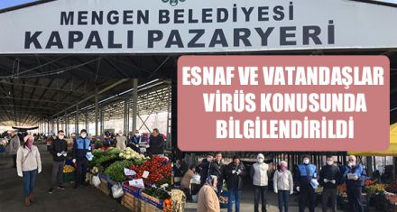 MENGEN PAZARINDA TEDBİRLER ATTIRILDI 