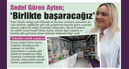 Hayat eczanesinden örnek uygulama 