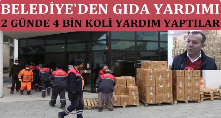 BOLU BELEDİYESİ'NDEN 4 BİN KOLİ GIDA YARDIMI