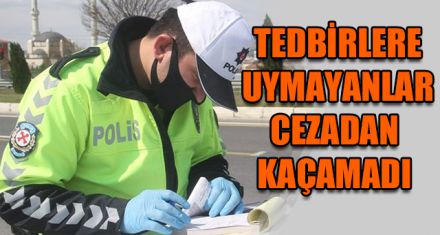 TEDBİRLERE UYMAYANLAR CEZADAN KAÇAMADI