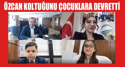BAŞKANLIK KOLTUĞUNA ÇOCUKLAR OTURDU