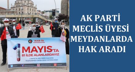 AK PARTİ MECLİS ÜYESİ MEYDANLARDA HAK ARADI!