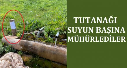TUTANAĞI SUYUN BAŞINA MÜHÜRLEDİLER 