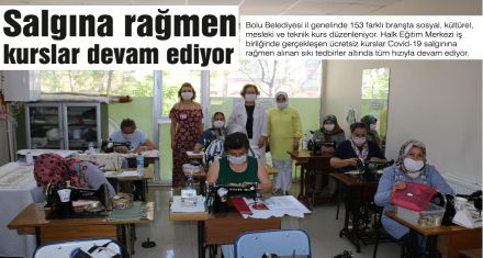 Salgına rağmen kurslar devam ediyor  