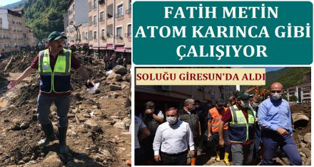 FATİH METİN SOLUĞU GİRESUN'DA ALDI