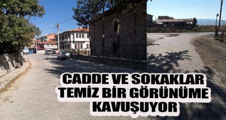 CADDE VE SOKAKLAR TEMİZ BİR GÖRÜNÜME KAVUŞUYOR
